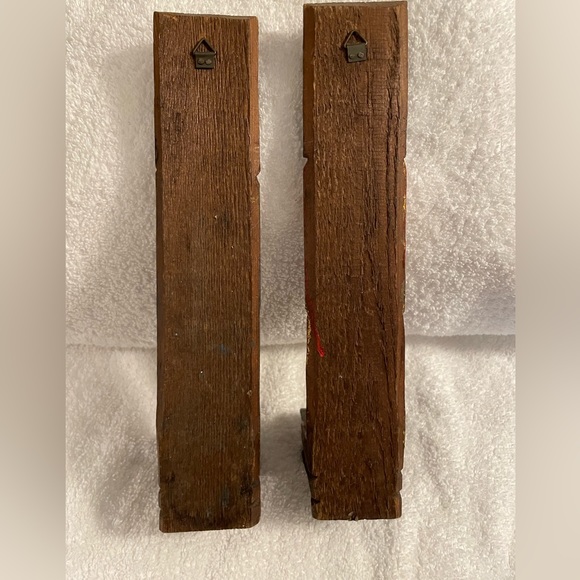 Vintage (probably antique) religious art/icons. Matthew and John? Wall CandleHld - Picture 3 of 15